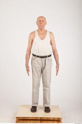 Whole Body Man White Casual Average Wrinkles Male Studio Poses